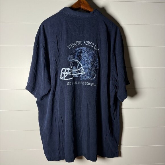 Tommy Bahama Denver Broncos Short Sleeve Button Up Casual Shirt XXXL Navy - Picture 3 of 9